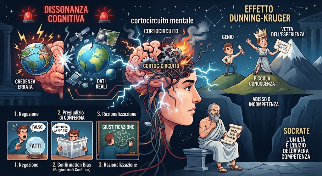 Dissonanza Cognitiva e Effetto Dunning-Kruger: i cortocircuiti mentali che ci&nbsp;frenano