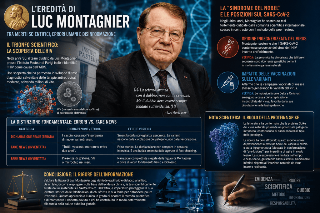 L’Eredità di Luc Montagnier: Tra Meriti Scientifici, Errori Umani e&nbsp;Disinformazione