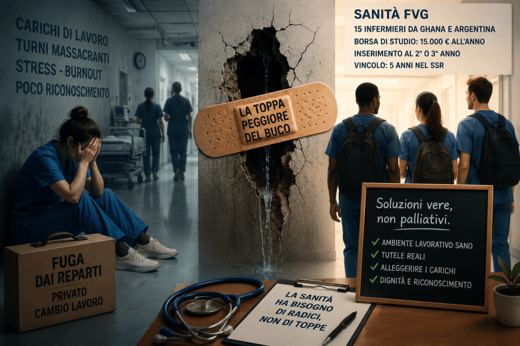 Sanità in FVG: la toppa peggiore del buco e la fuga silenziosa dai&nbsp;reparti