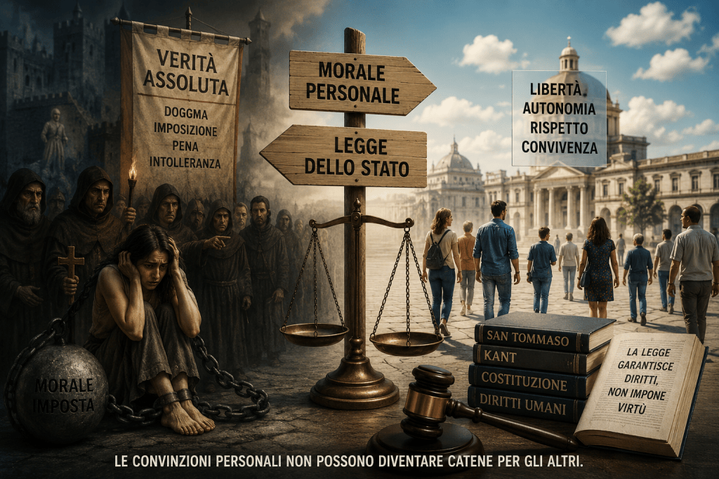 Confondere la morale con la legge: il rischio del ritorno al&nbsp;Medioevo
