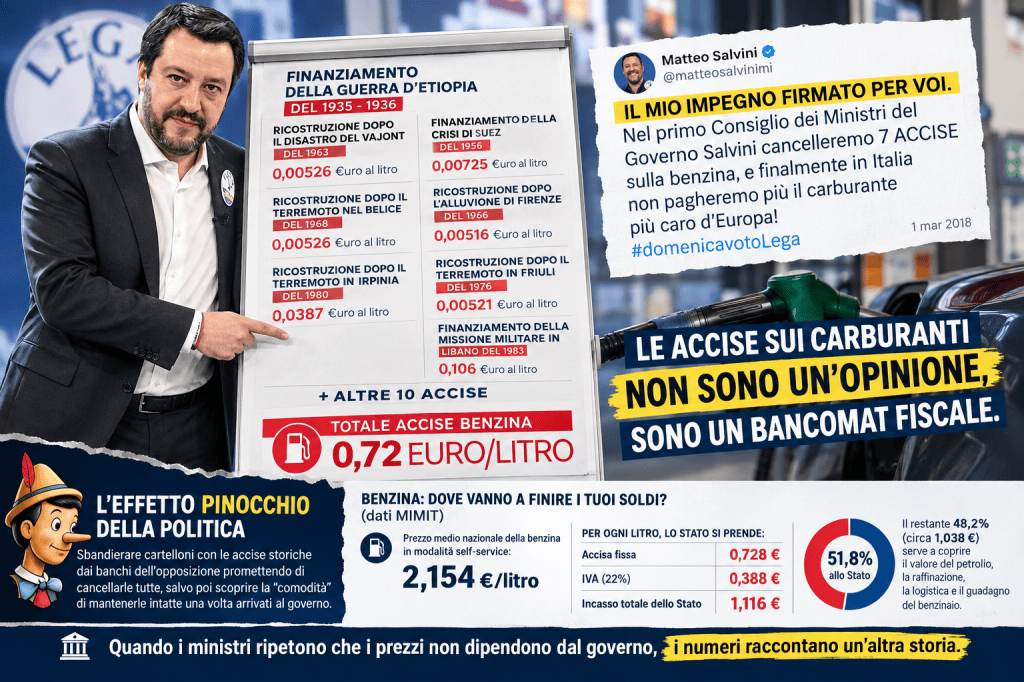 Podcast Episode: Il Ministro Matteo Salvini dichiara sicuro “il prezzo del carburante non calerà