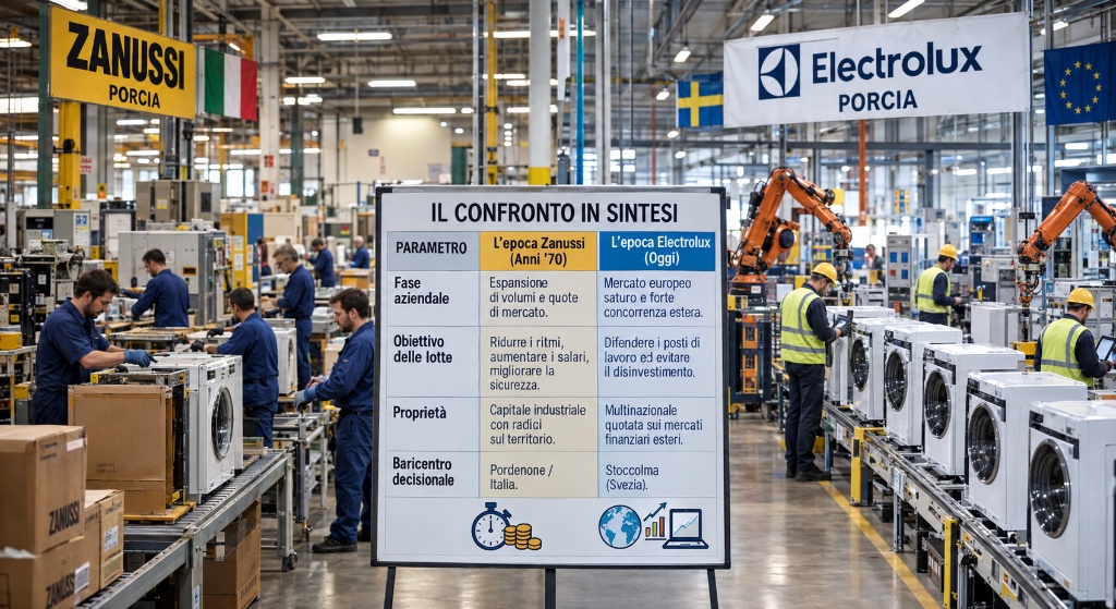 Da Zanussi a Electrolux: perché la crisi di Porcia di oggi non è quella degli anni ’70
